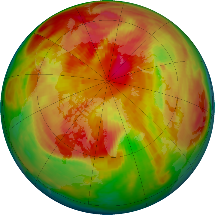 Arctic ozone map for 11 March 1987